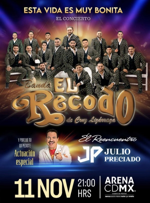 Banda El Recodo Y Julio Preciado En La Arena Ciudad De Mexico